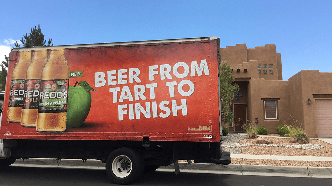 TSN Advertising Redd’s Apple Ale Truck Advertising